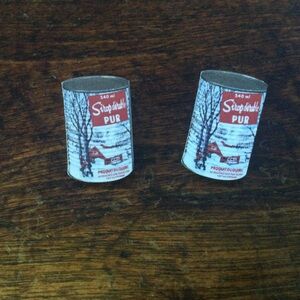 Maple Syrup Tin Can Stud Earrings